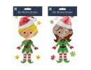 Christmas Elf Gel Window Sticker 24pk