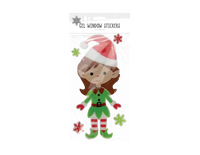 Christmas Elf Gel Window Sticker 24pk