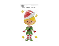 Christmas Elf Gel Window Sticker 24pk