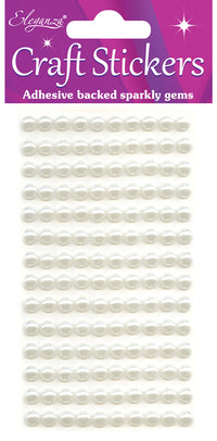 Eleganza Pearl Stickers Ivory 6mm 140pcs