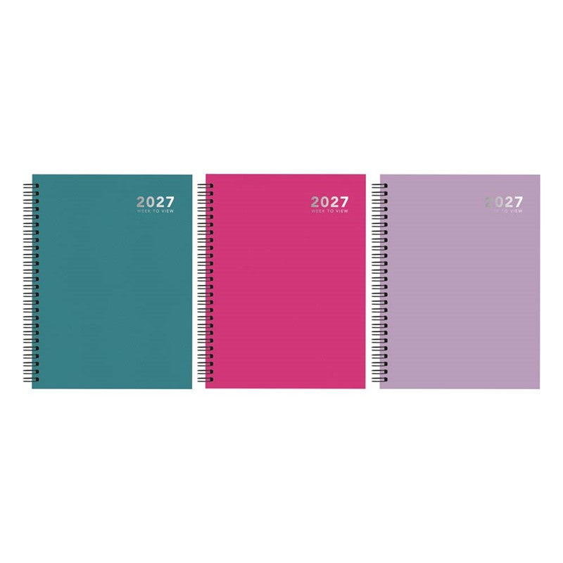 Diary A5 WTV Wiro Bright 2027 12pk