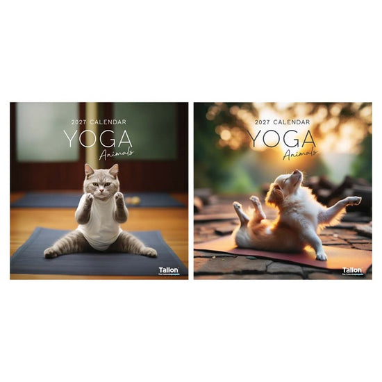 Calendar Square Yoga Animals 2027 12pk