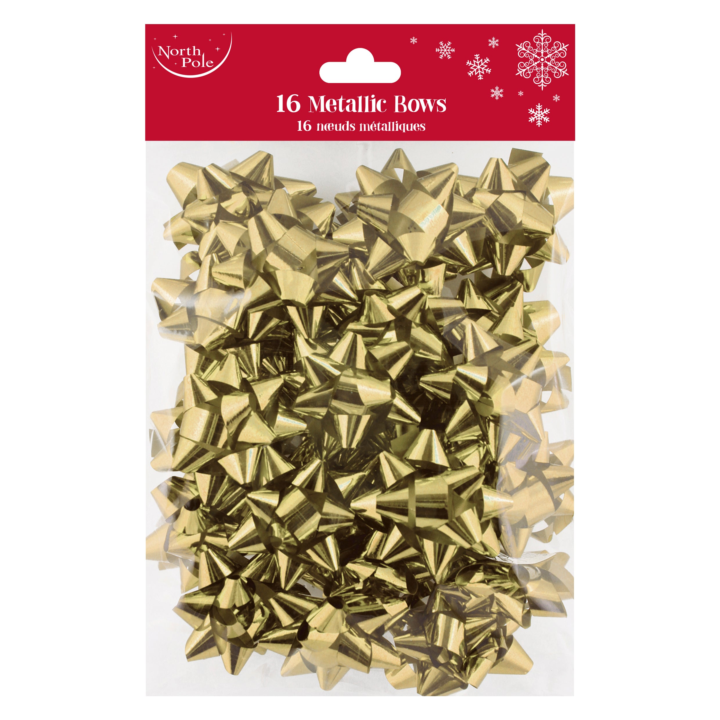 Eurowrap 16 Pack Bows Metallic Gold