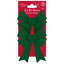 Eurowrap 2 Pack Bow Velour Emerald