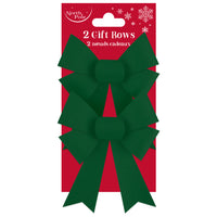 Eurowrap 2 Pack Bow Velour Emerald