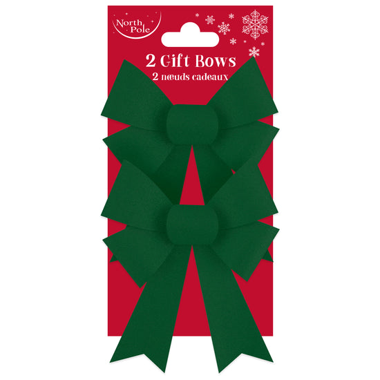 Eurowrap 2 Pack Bow Velour Emerald