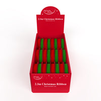 Eurowrap Ribbon Velvet Red & Green 2.5m