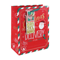 12pk Gift Bag Xmas Del Personalised L