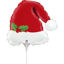 Christmas Santa Hat 14" Mini Foil Balloon