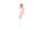 PartyDeco Party Candle Number 7 Pink 9.5cm