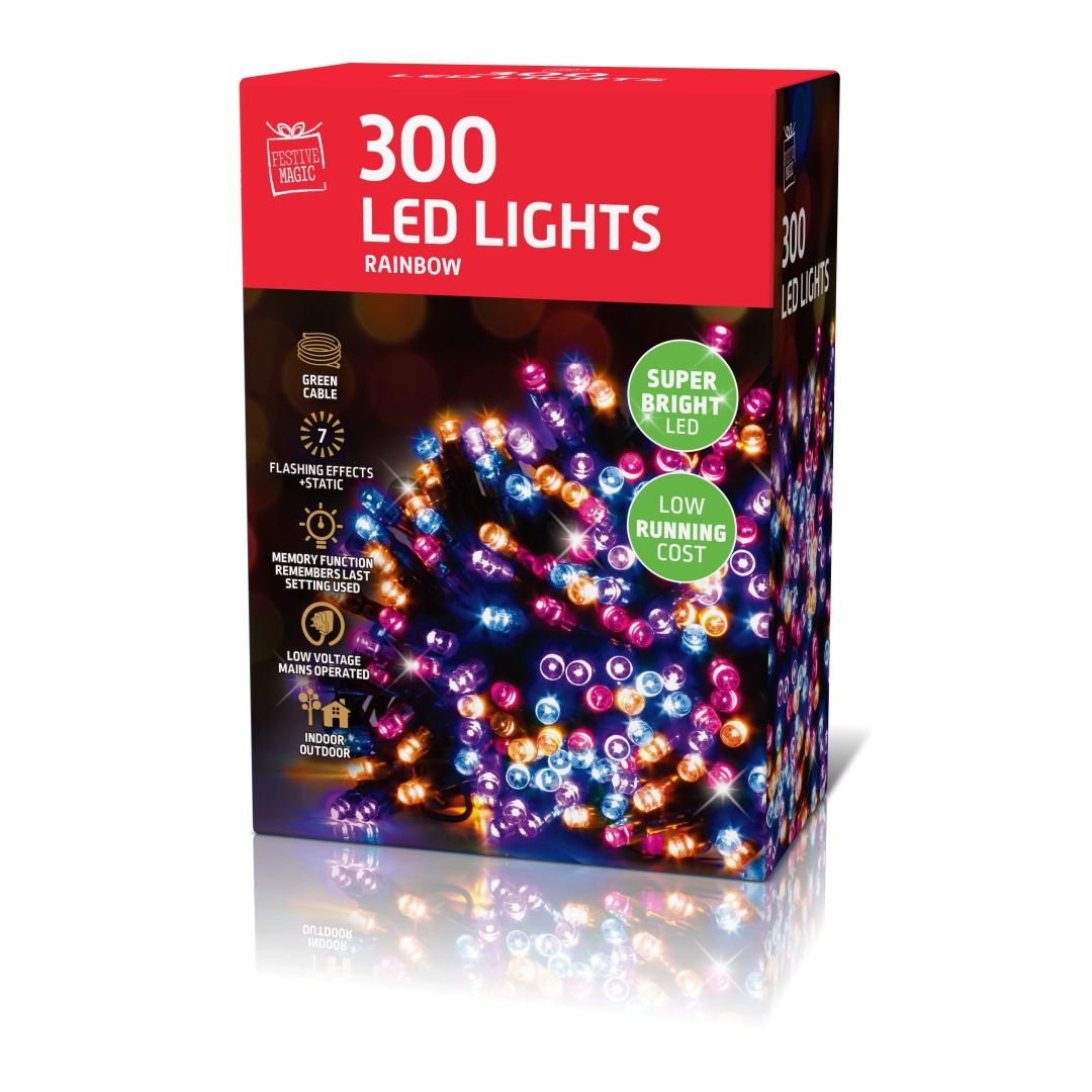 LED Lights Rainbow 300pk