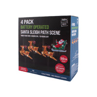 LED Timer Santa Sleigh Path Lights 240cm