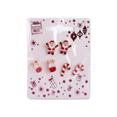Christmas Metal Earrings 24pk