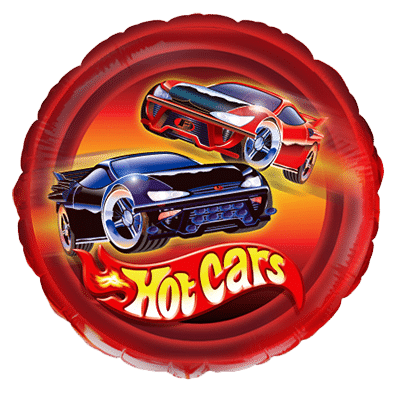Flexmetal Hot Cars Round 18" Foil Balloon