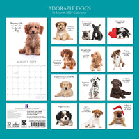 Gifted Stationery Calendar Adorable Dogs 2027