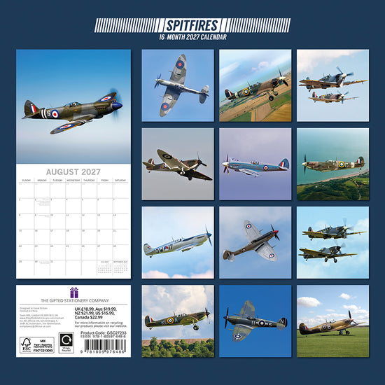 Gifted Stationery Calendar Spitfires 2027