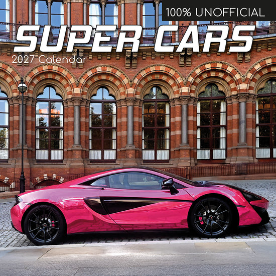 Gifted Stationery Calendar Super Cars 2027