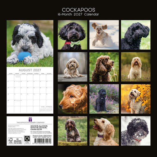 Gifted Stationery Calendar Cockapoos 2027