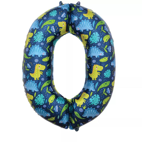 Sensations Foil Balloon Dinosaurs 34" Number 0