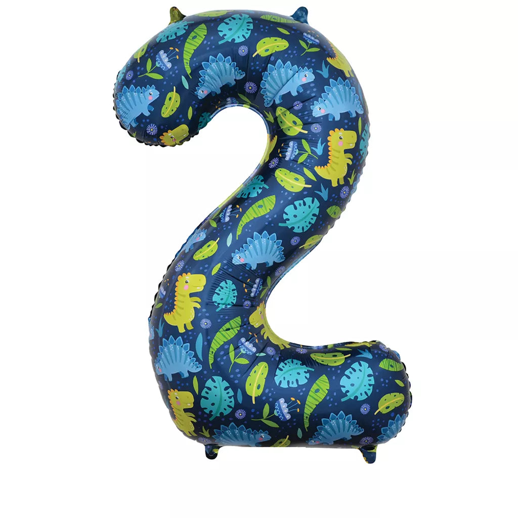 Sensations Foil Balloon Dinosaurs 34" Number 2
