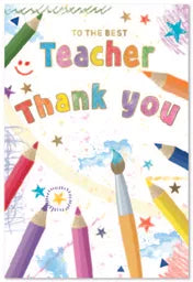 Simon Elvin 6 Pack Cards C50 Thank You Teacher
