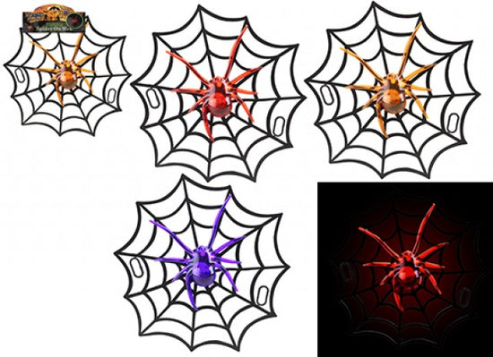 Light Up Spider On Web (Colour May Vary)
