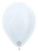 Sempertex Pearl White 12" Latex Balloons 12pk