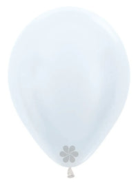 Sempertex Pearl White 12" Latex Balloons 12pk