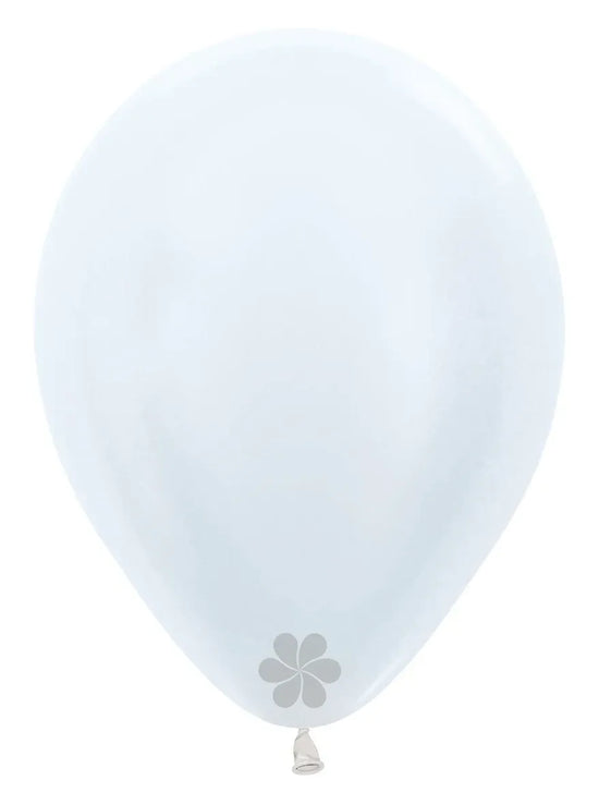Sempertex Pearl White 12" Latex Balloons 12pk