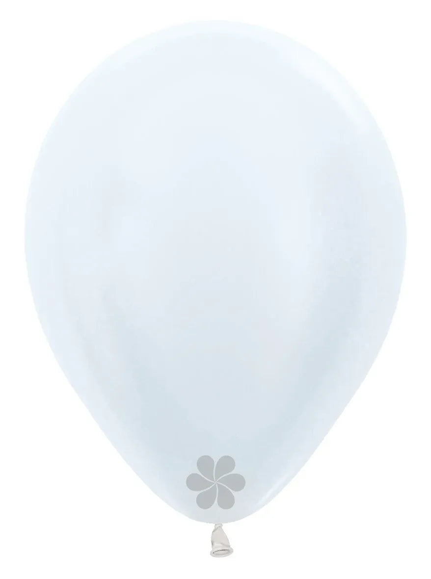 Sempertex Pearl White 12" Latex Balloons 12pk