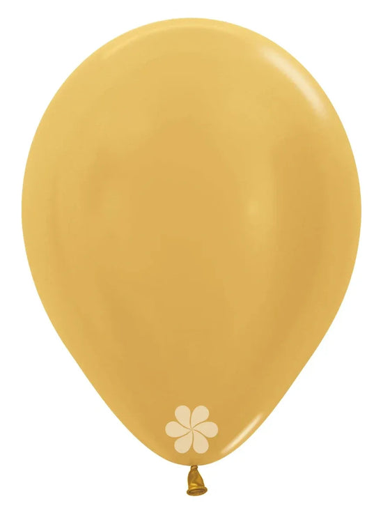 Sempertex Metallic Gold 12" Latex Balloons 12pk