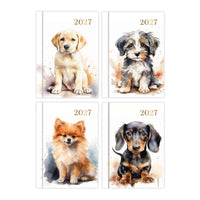 Diary Pocket WTV Watercolour Dogs 2027 24pk
