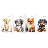 Diary Slim WTV Watercolour Dogs 2027 24pk