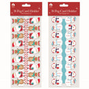 Christmas 18 Peg Card Holder Santa/Snowman 12pk