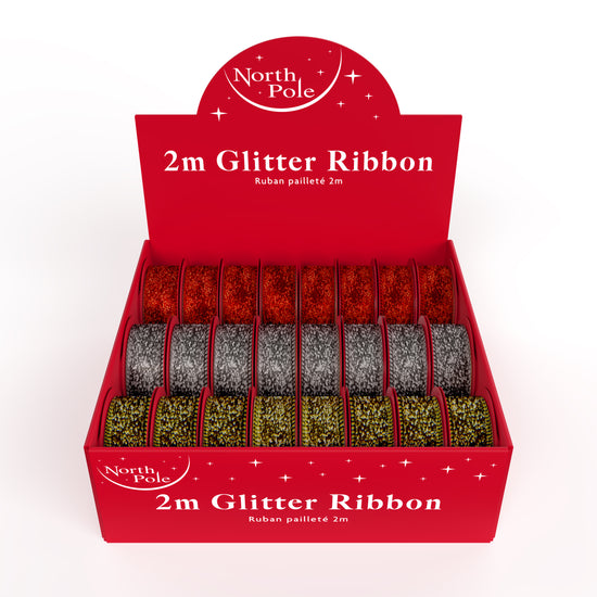 Glitter Ribbon 2M 24pk