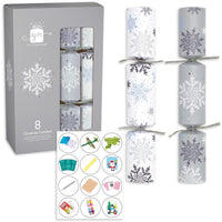 Christmas Crackers 12" Silver/White 96pk (12x8pk)