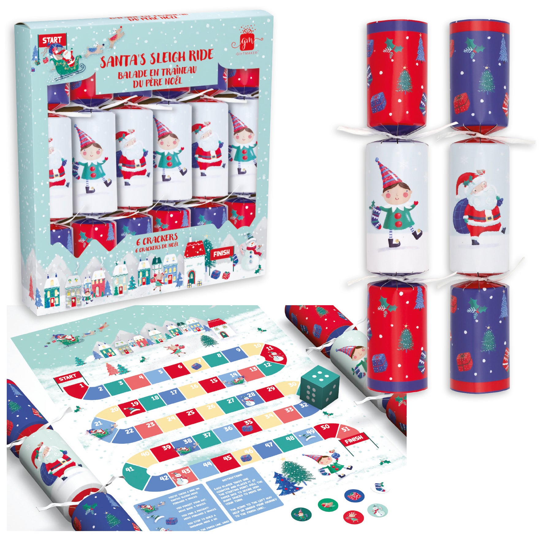 Christmas Crackers 12" Sleigh Ride 72pk (12x6pk)