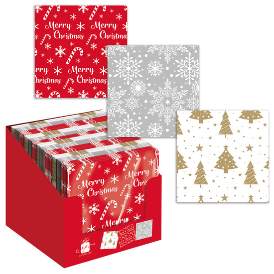 Christmas Napkins 33cm 12x20pk