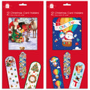 Christmas 2pc Card Holders Traditional/Cute 24pk