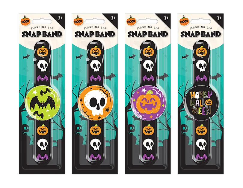 Halloween Flashing Snap Band 24pk