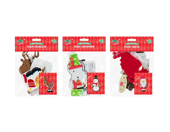 Make Your Own Christmas Foam Character 3pk
