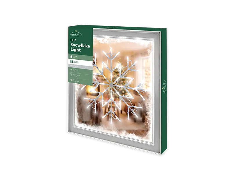LED Snowflake Light 34.5cm (Battery Operated)