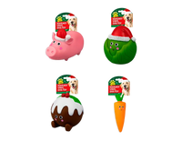 Christmas Squeaky Vinyl Dog Toy Large 24pk
