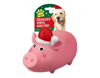 Christmas Squeaky Vinyl Dog Toy Large 24pk