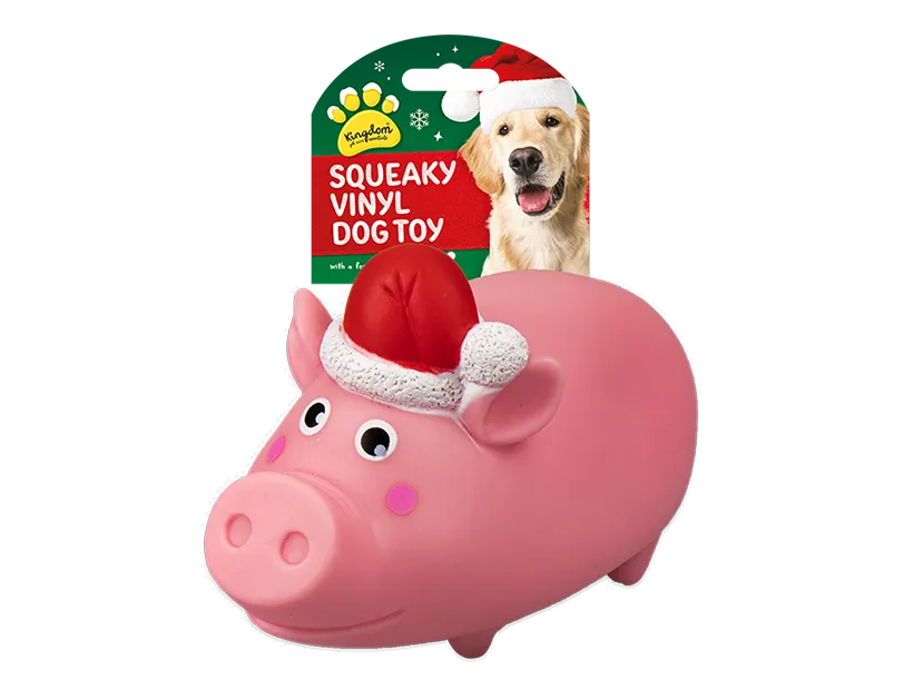 Christmas Squeaky Vinyl Dog Toy Large 24pk