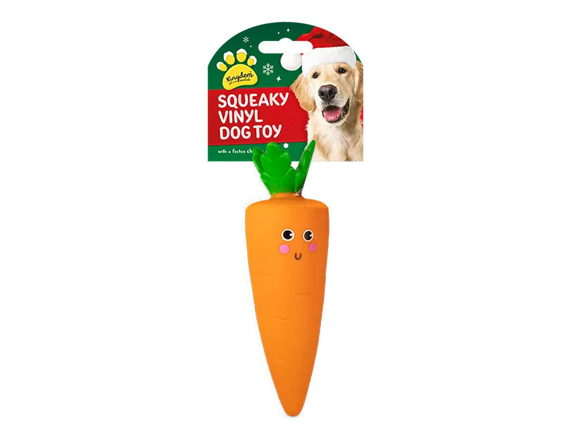 Christmas Squeaky Vinyl Dog Toy Large 24pk