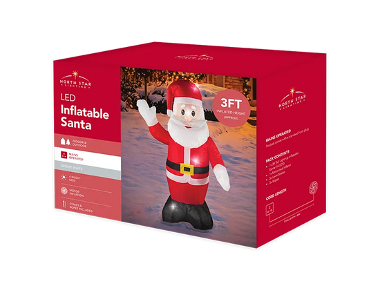 Inflatable LED Santa 90cm