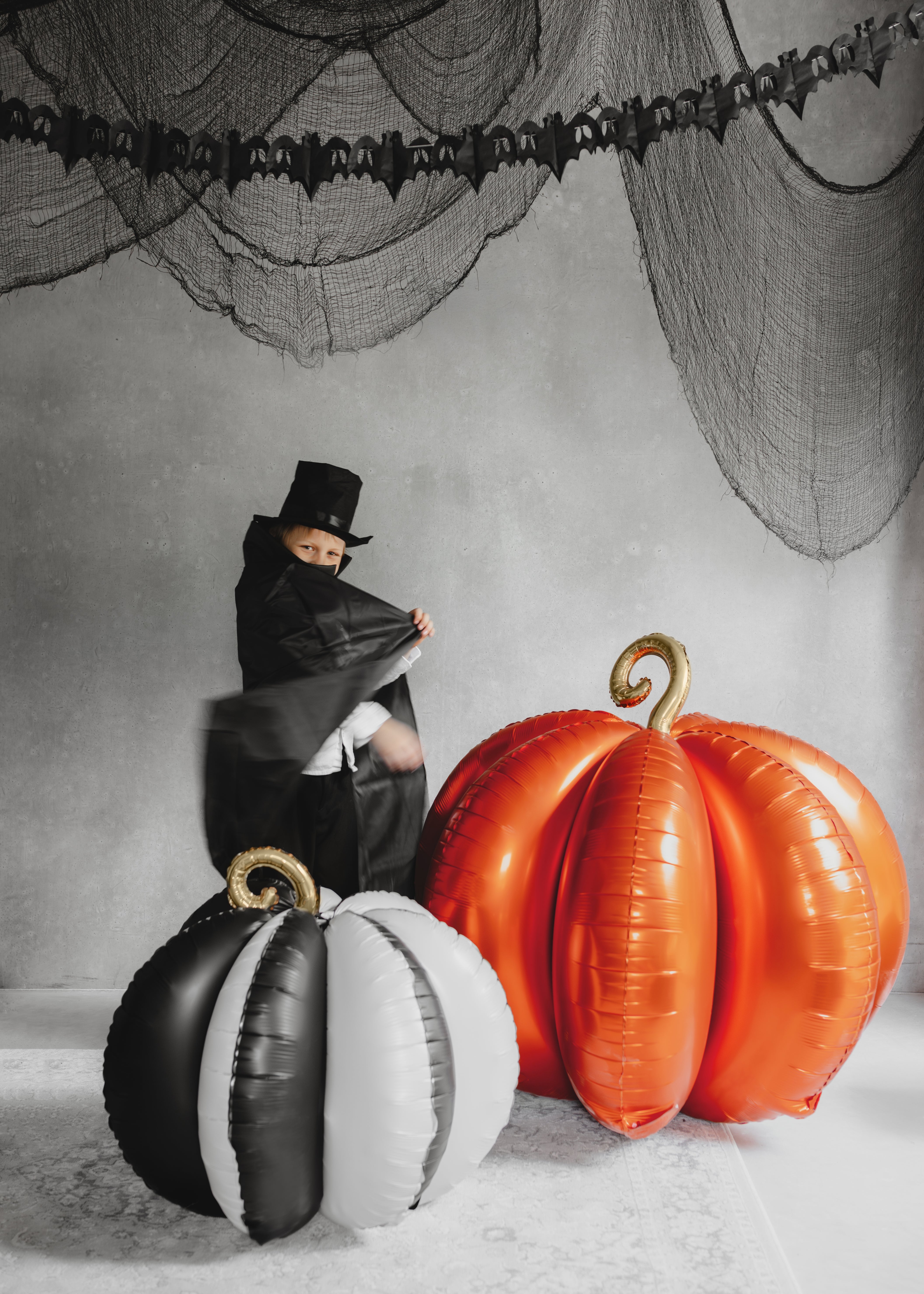 PartyDeco Foil Balloon Standing 3D Pumpkin 35