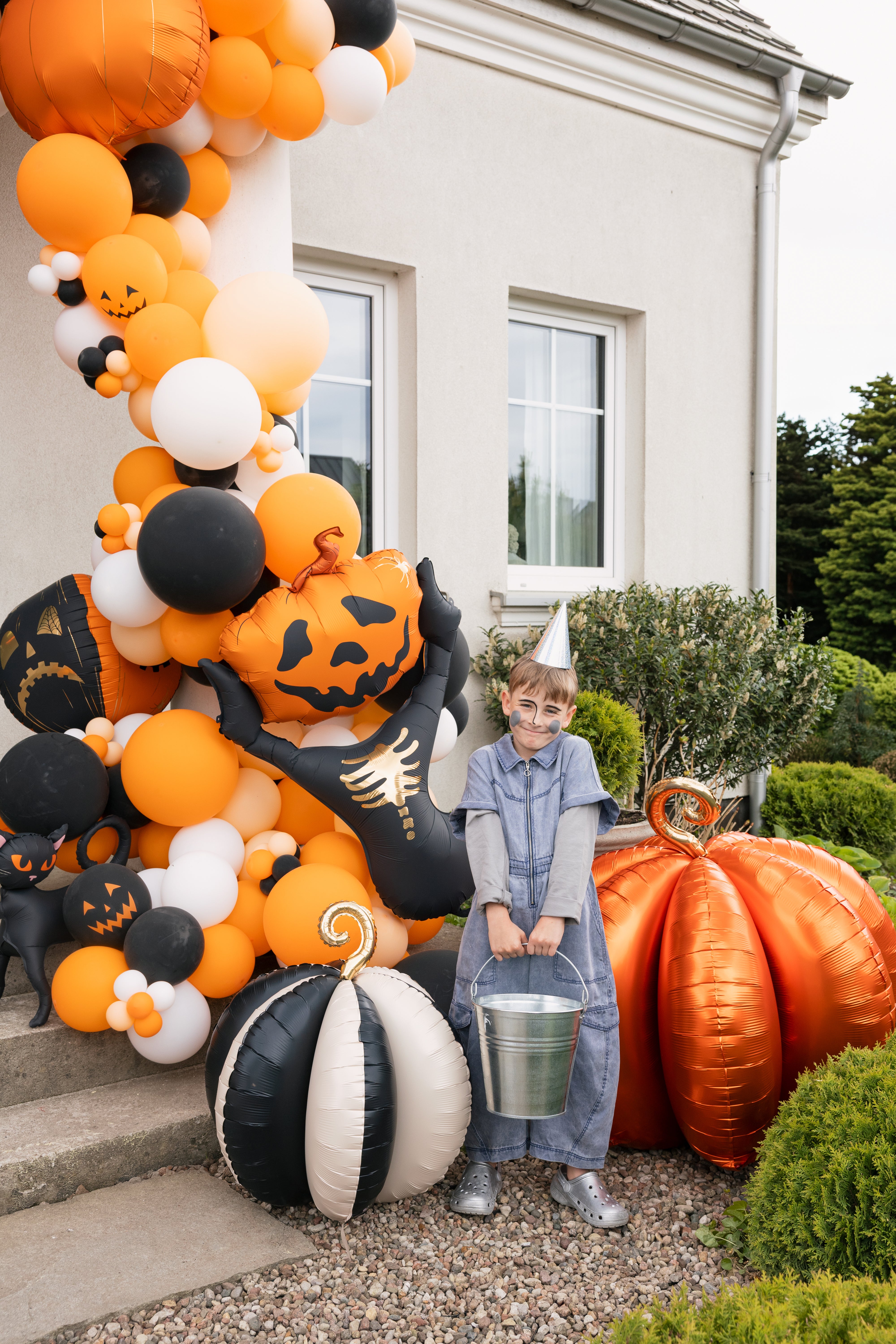 PartyDeco Foil Balloon Standing 3D Pumpkin 35