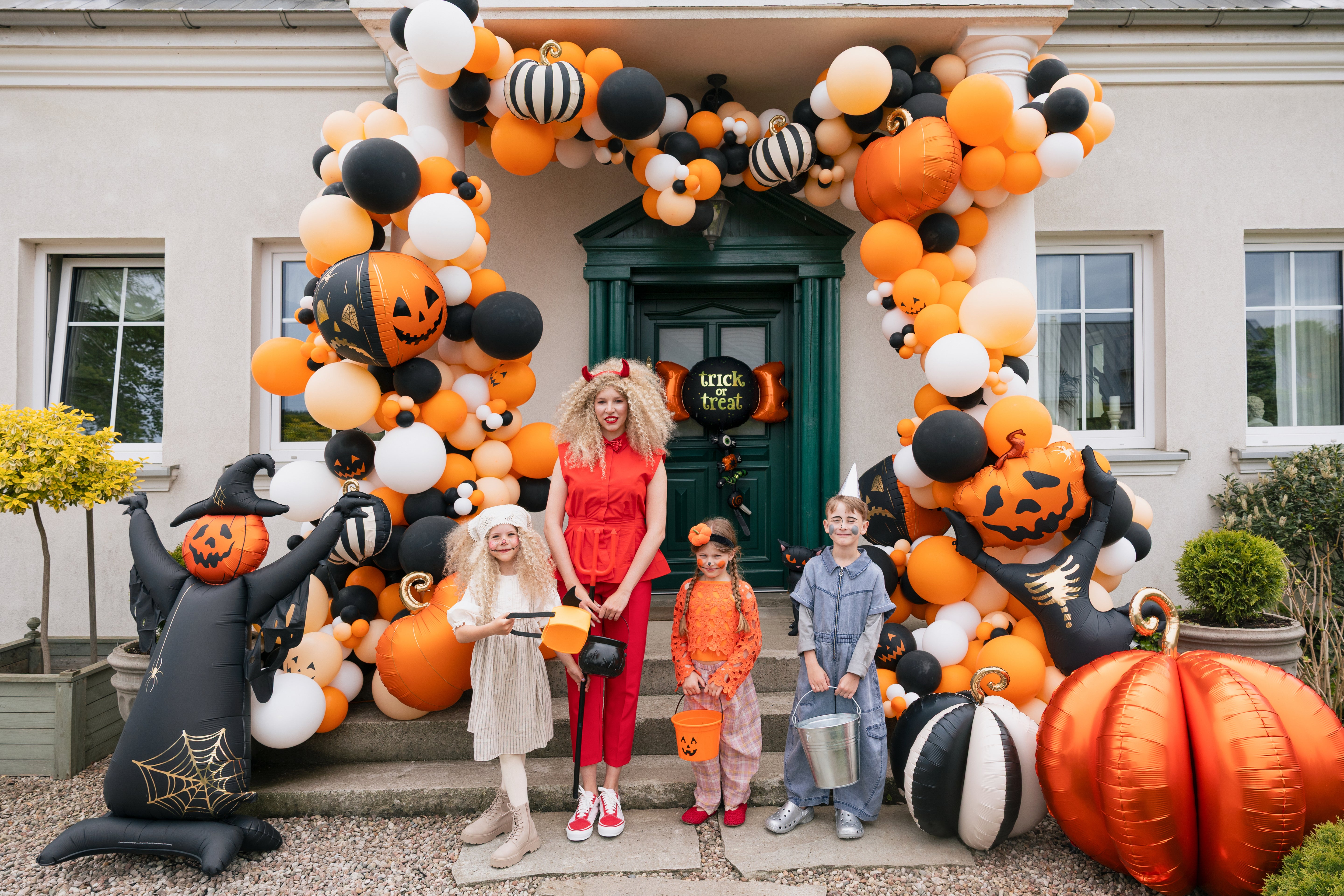 PartyDeco Foil Balloon Standing 3D Pumpkin 35
